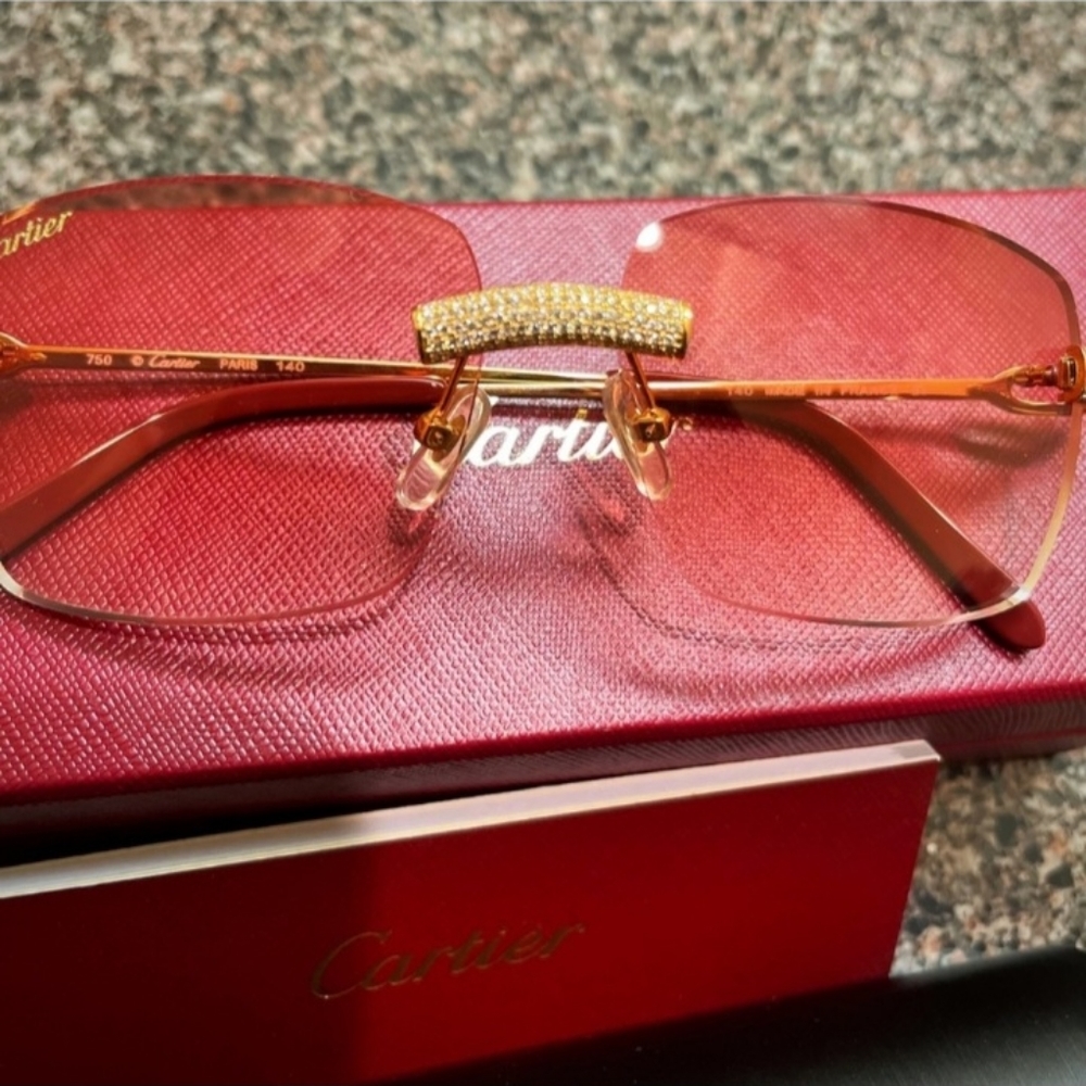 New Authentic Unisex Cartier Glasses in the box
